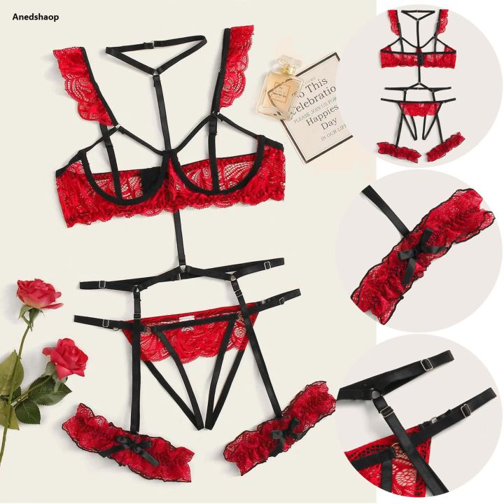 Anedshaop%20Women%20Underwire%20Lingerie%20Set%202pcs%20Halter%20Lace%20Panel%20Garters%202025%20New%20Sleepwear%20Pajama%20Sets%20Clothing%20Seductive%20Lingerie%20-%20Image%202