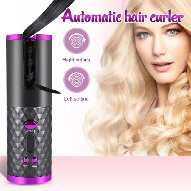 Cross-border automatic curling iron Automatic Hair Curler with Anti-Scalding, USB Charging, Portable, Cordless, Rotate, Automatic Curling Iron, 30257 B