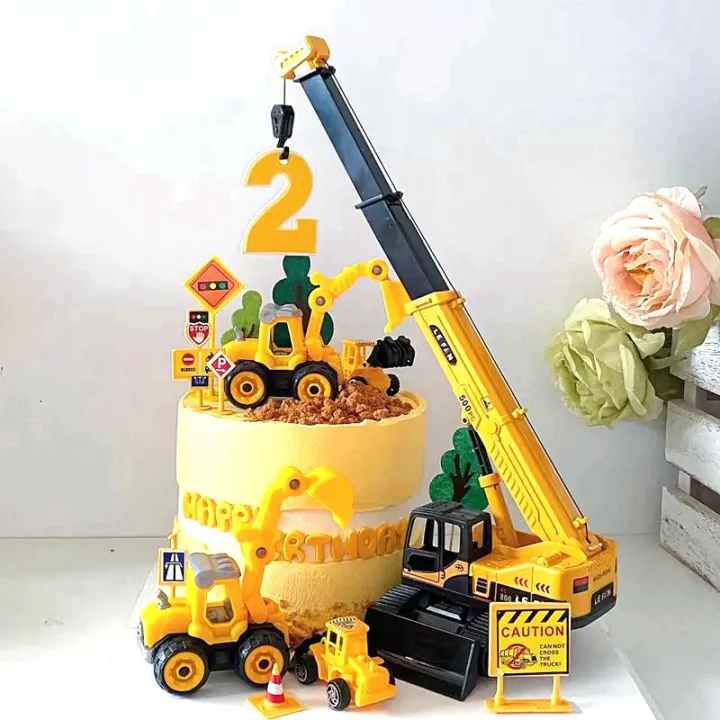 Crane%20Tractor%20Construction%20Birthday%20Cake%20Decor%20Cake%20Per%20Cars%20Party%20Construction%20Party%20One%20Year%20Birthday%20Boy%201st%20Baby%20Shower%20-%20Image%202