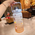 2L Large Capacity Water Bottles | Sport Workout Portable Drinking Cup| For GYM Teenagers Plastic Straw Water Cup Sports Water Bottle High Value Outdoor Camping Drinking Tools. 