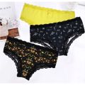 Galaxy Undergarments Pack Of 3 Thongs Printed Underwear Thong Panties Comfortable Seamless And Breathable Bra For Girls. 