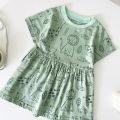 Cute Animal Summer Baby Dress Holiday Short Sleeve Kids Girls Clothing Casual. 