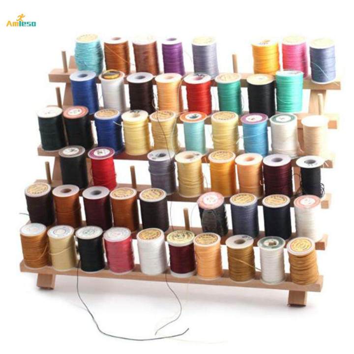 Thread Spool Rack For Looms 60 Spools Wooden Thread Rack Spool Holder Organizer Embroidery ...