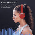 Wiresto Wir-eless Blu-etooth 5.0 Headphone Over the Ear Headphone Stereo Headset Noise Reduction Headphone Foldable Design Wired Wir-eless Stereo Headband with Mic Bass Stereo Earphone. 