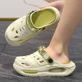 Thick-Soled Clog Shoes for Men, Summer Outdoor Closed-Toe Slippers, Sports Sandals, Non-Slip Beach Slippers with Cushioning, Outdoor Wear. 