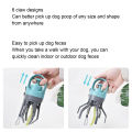 Mini Pooper Scooper Convenient Plastic Effective Pet Pooper Picker 6 Claws for Walking for Climbing. 