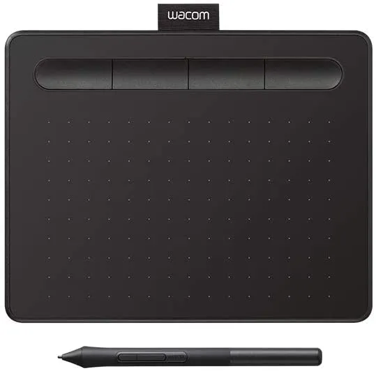 Wacom CTL4100 Intuos Graphics Drawing Tablet with Software, 7.9" X 6.3", Black, Small