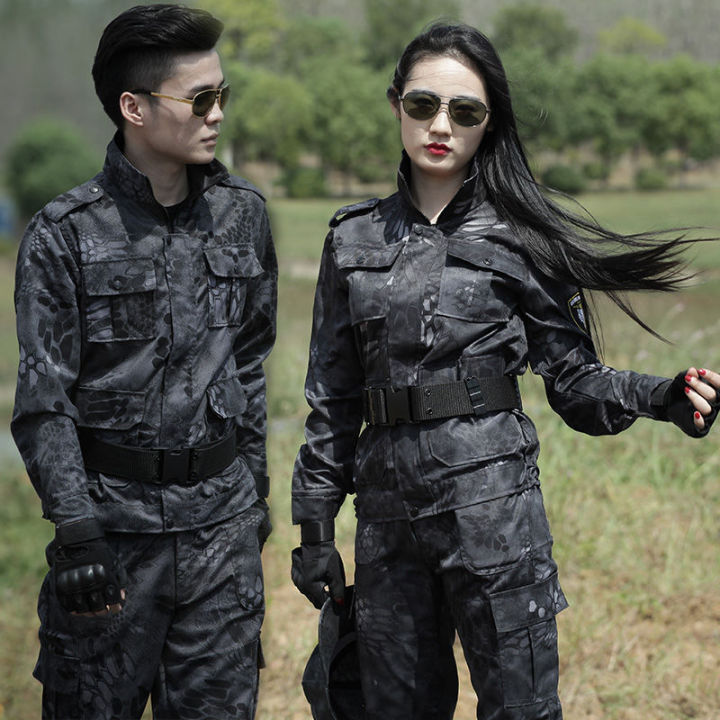 Outdoor%20Special%20Forces%20Uniform%20Fan%20Suit%20Men%20and%20Women%20Black%20Python%20PatternCSTraining%20Suit%20Wear-Resistant%20Work%20Clothes%20-%20Image%208