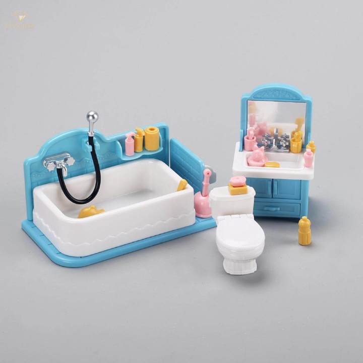 1:12%20Scale%20Dollhouse%20Bathroom%20Set%20Kids%20Toy%20Playset%20Miniature%20Furniture%20Toys%20-%20Image%206