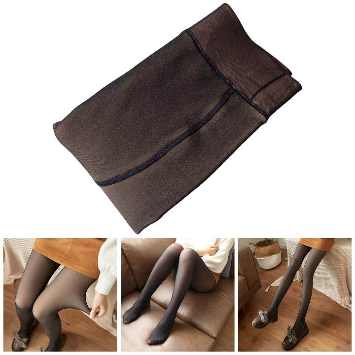 Fleece%20Tights%20Stockings%20for%20Women%20Translucent%20Fleece%20Tights%20,%20Black%20Translucent,%20With%20feet%20-%20Image%203