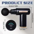 Mini Massage Gun, Muscle Massager, Portable Handheld Massager with 6 Speeds, USB C Charging Port and 4 Massage Heads, 40 dB Ultra Quiet Massage Gun (Black). 