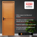 Bathroom Door Teak Finish With Frame  (Full Panel- Right Side Open). 