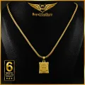 Gold Plated Chain with Box Ancor Pendant. 