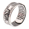 Feng Shui Pixiu Mani Mantra Protection Wealth Ring Best Lucky Adjustable Jewlery. 