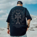 S-7XL Oversized Cotton Sports Men T Shirt Casual Original Short Sleeve Ulzzang Oversize Tshirt Plus Size Lelaki Hip Hop T-shirts Tees Men's Clothing. 