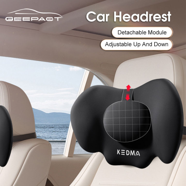 Geepact Car Headrest Waist Pillow Car Seat Memory Cotton Head Waist Support Seat Driver's Seat Backrest Adjustable Neck Protection Headrest Car Pillow Cervical Pillow For Outdoor Car Travel