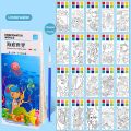 20Pages Toddlers Coloring Books Magic Paint with Water Drawing Toys Children Gouache Graffiti Picture Pocket Watercolor Bookmark. 