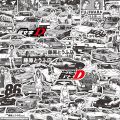 NEW 10/30/75PCS Initial D Anime Stickers Cartoon Kids DIY Funny Decals Gift DIY Suitcase Phone Skateboard Fridge Helmet Cool Toys. 