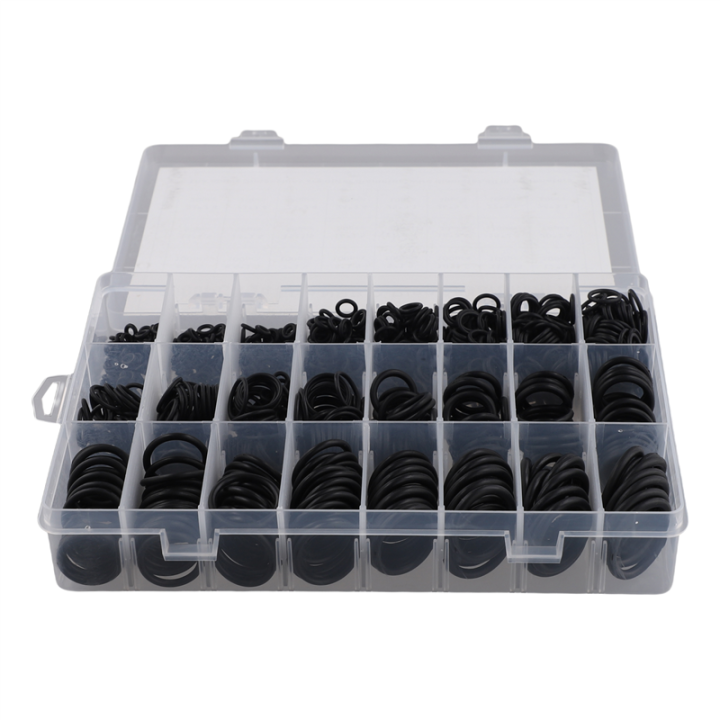 1200pcs O Ring Sealing Washer Black Rubber O-Ring Plumbing Gasket Oil Resistant High Temperature Kit
