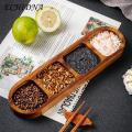 Wooden Snack Tray Handcrafted Wooden Serving Tray with Divided Compartments for Snacks Appetizers Perfect for Everyday Use in Asia Multi-compartment Serving Tray. 