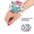 1 pcs Creative Pumpkin Ball Shape Needle Pin Cushion With Elastic Wrist Belt. 