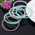 Fashion Natural Fine Round Agate Jade Bangle Glass Imitation Jade Tinker Bracelet for Women. 