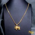 Gold plated 06MM Snake Rope Chain 18/24 Inch With Sri Lanka flag lion pendent. 