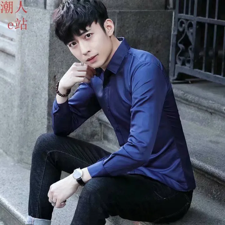 Autumn%20Winter%20Shirt%20Men's%20Long%20Sleeve%20Casual%20Formal%20Wear%20Korean%20Style%20Trendy%20Slim%20Fit%20Printed%20Men's%20Shirt%20Summer%20Inch%20Clothes%20Men's%20Fashion%20-%20Image%203