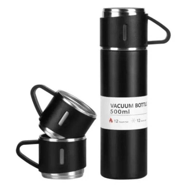 Vacuum Flask Set Stainless Steel Drinking Metal Water Bottle Gift High Quality Vacuum Flask Bottle - 500ml