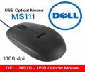 DELL MS111 USB Optical Mouse 3 BUTTON WHEEL MICE/ Dell Mouse Black(null). 