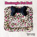 Comfortable Leopard Designed & Plain Colour Washable Rectangle Pet Bed Dog Bed Cat BedWith Free Pillow Small, Medium, Large, XL, XXL Sizes. 