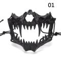 【HUT】 Halloween Creepy Smile Horror Mask Adult Half "Exorcist" Green White Demon Mask Cosplay Props The Evil Party Masks Accessorie. 