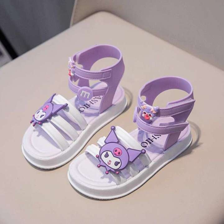 2024%20Girls%20Purple%20Kuromi%20Cartoon%20Sandals%20Summer%20Internet%20Celebrity%20Childrens%20Outdoor%20Light%20soled%20Roman%20Princess%20Shoes%20-%20Image%206