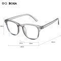 OQ BOGA 3 Colors Unisex Metal Full Rim Fashion Glasses Man Woman Eye Protection Outdoor Decorate Oval Frame Eyewear. 