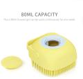 2 in 1 Silicone Bath Body Brush with Shampoo Dispenser for Kids Women, Shower Body Massage Brush Ultra Soft, Handheld Silicone Loofah Scrubber for Massaging, Exfoliating. 