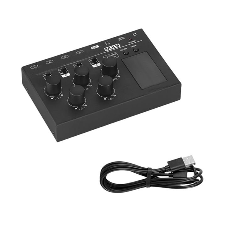 MX5%20Mini%20Low%20Noise%204-Channel%20Stereo%20Audio%20Mixer%206.35/3.5mm%20Mono%20Inputs%20for%20Studio,%20Bar,%20for%20Club%20-%20Image%207