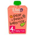 Ella's Kitchen Organic Pear & Peach Baby Rice Baby Pouch 4+ Months 120g. 