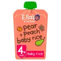 Ella's Kitchen Organic Pear & Peach Baby Rice Baby Pouch 4+ Months 120g. 