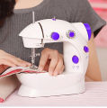 Mini Portable Sewing Machine Portable Electric Sewing Machines with Light and Speed Control for Beginner DIY Home Sewing Accessories. 