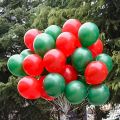 100pcs Red Green Balloons - 12 Inch Latex Christmas Balloons for Christmas Themed Party Decorations. 