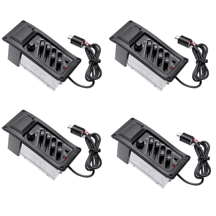 4set EQ-7545R 4 Band Acoustic Guitar EQ Preamp Equalizer EQ 7545R ...
