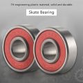 10Pcs 608-2RS Longboard Integrated Bearing Skateboard Wheel Bearing Inline Roller Skate Bearing 8X22X12.6mm,Red. 