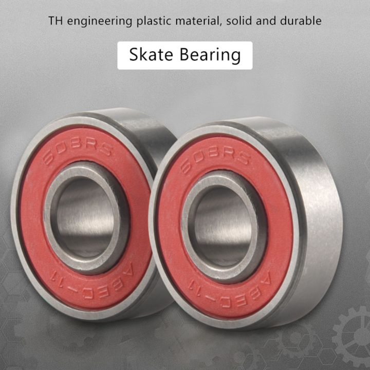 10Pcs%20608-2RS%20Longboard%20Integrated%20Bearing%20Skateboard%20Wheel%20Bearing%20Inline%20Roller%20Skate%20Bearing%208X22X12.6mm,Red%20-%20Image%205