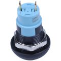 On-Off Latching Waterproof 12mm Push Button Switch SPST 2A IP67, Black. 