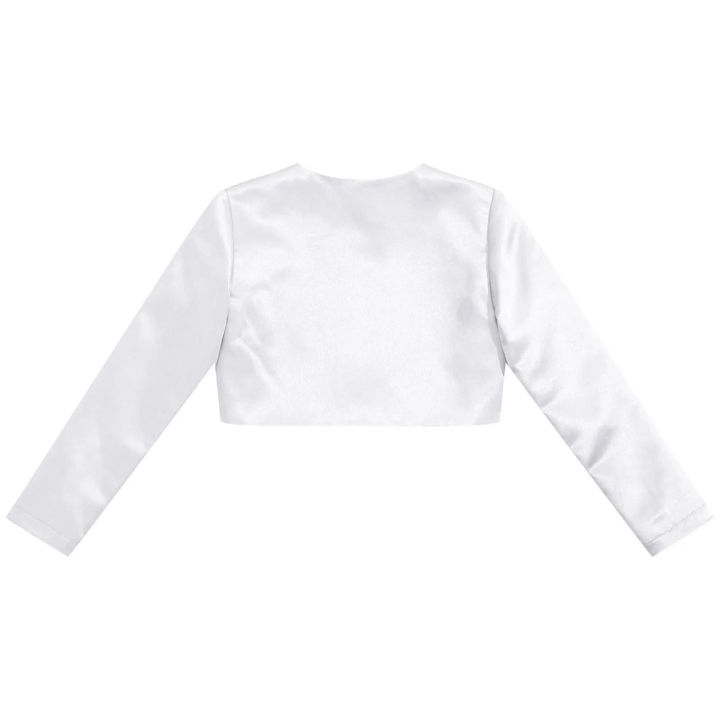 Kids%20Girls%20Satin%20Bolero%20Jackets%20Rhinestone%20Flower%20Elegant%20Cardigan%20Long%20Sleeve%20Open%20Front%20Shrug%20Cape%20Wedding%20Party%20Dress%20Outwear%20-%20Image%204