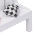 Dollhouse Garden Bench Miniature Dollhouse Wooden Sofa Bench Toy with Cushions for DIY. 