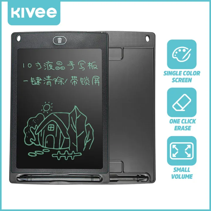 KIVEE%20LCD%20Drawing%20Tablet%20Keyboard%20One%20Key%20To%20Clear%20With%20Lock%20&%20Stylus%20Pen%20ABS%20Frame%20Writing%20Tablet%20Whiteboard%20Board8.5/10%20inch%20-%20Image%202