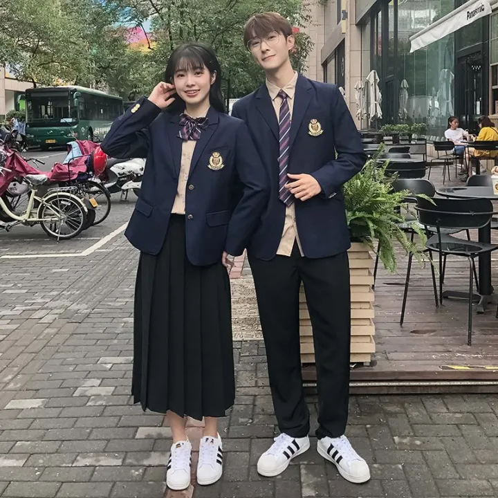 Business%20Attire%20Summer%20Suit%20British%20College%20Style%20Korean%20Style%20Long%20Sleeve%20Suit%20Long%20Dress%20Sports%20Meeting%20High%20School%20Student%20Graduation%20School%20Uniform%20-%20Image%204