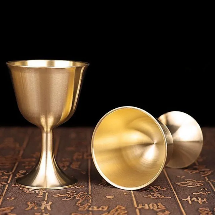 Goblet Copper Glass Solid Good Gloss Novel Polishing Lightweight Goblet ...