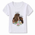 New Mom and Daughter Print T-shirt girls childern Fashion Summer Tops Kids clothes Short Sleeve Girls T shirt Tumblr Clothing. 